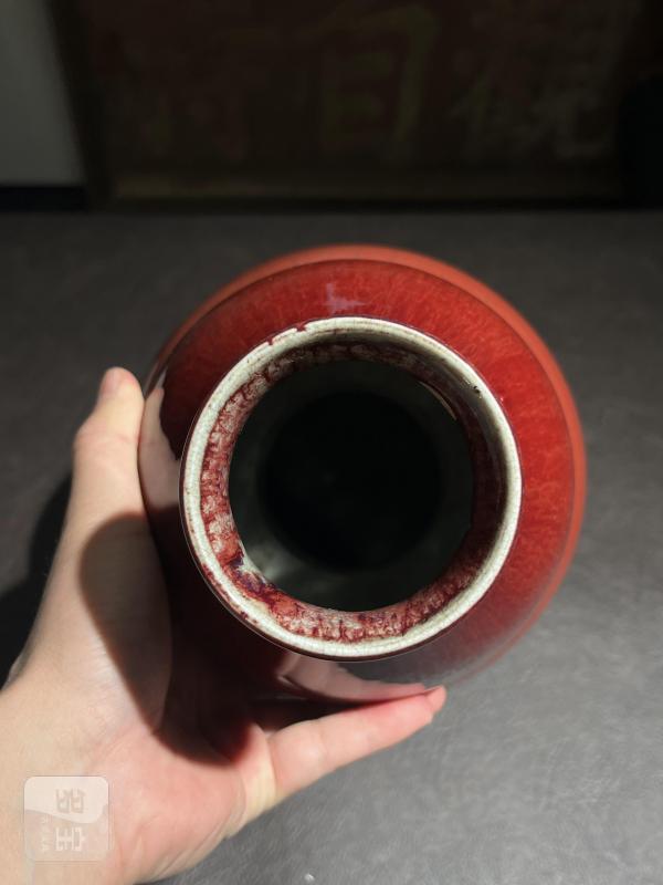 清乾隆 钧红釉葫芦瓶 - 图7